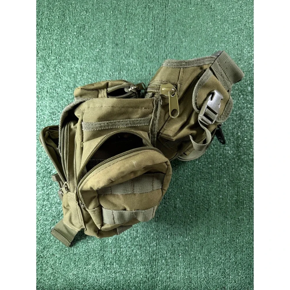 Unbranded Tactical Shoulder Bag Mens OS Green Good Multi-Pocket Sling Pack